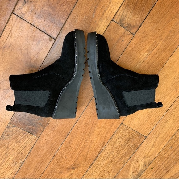 Cecelia New York Gemma Slip On Wedge Bootie in Black Suede 6 - Picture 6 of 10